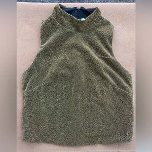 Bright gold glitter crop top by Love Culture size small, could also fit an XS